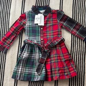 Ralph Lauren Plaid Cotton Fun Shirtdress & Bloomer NWT